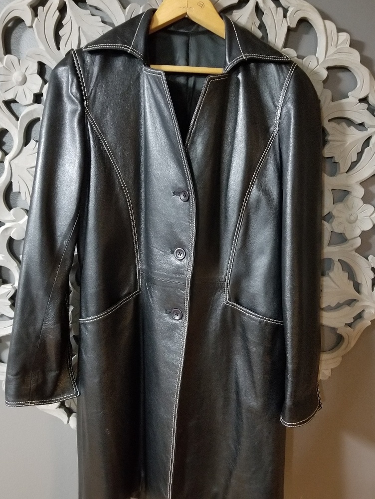 Bottega Giotti Black Leather Jacket